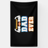 Vaderdag | Sterkste vader ooit Spandoek (Verticaal)