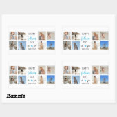 Vaderdag-Sticker | Gepersonaliseerde foto's Rechthoekige Sticker (Vel)