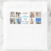 Vaderdag-Sticker | Gepersonaliseerde foto's Rechthoekige Sticker (Tas)