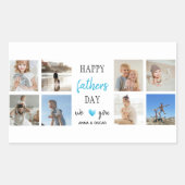 Vaderdag-Sticker | Gepersonaliseerde foto's Rechthoekige Sticker (Voorkant)