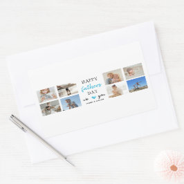 Vaderdag-Sticker | Gepersonaliseerde foto's Rechthoekige Sticker