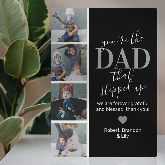Vaderdag Stiefvader Foto Plaquette Fotoplaat