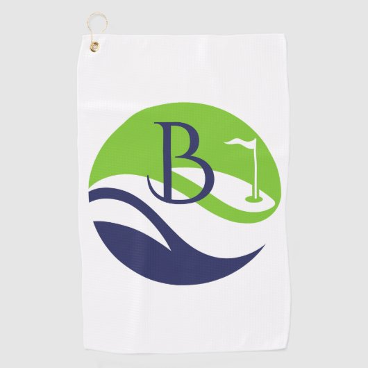 Vaderdag Stijlvolle Golf Fairway Monogram Golf Golfhanddoek (Voorkant)