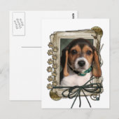 Vaderdag - Stone Paws - Beagle Puppy Briefkaart (Voorkant / Achterkant)