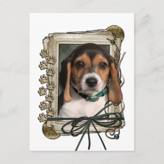 Vaderdag - Stone Paws - Beagle Puppy Briefkaart (Voorkant)