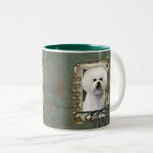 Vaderdag - Stone Paws - Bichon Frise Tweekleurige Koffiemok (Voorkant rechts)