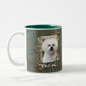 Vaderdag - Stone Paws - Bichon Frise Tweekleurige Koffiemok (Links)