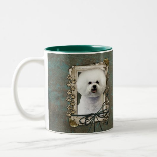 Vaderdag - Stone Paws - Bichon Frise Tweekleurige Koffiemok (Links)