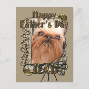 Vaderdag - Stone Paws - Brussels Griffon Briefkaart