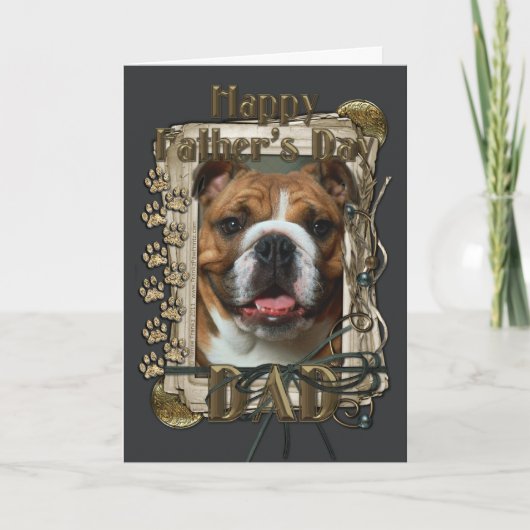 Vaderdag - Stone Paws - Bulldog Kaart (Voorkant)