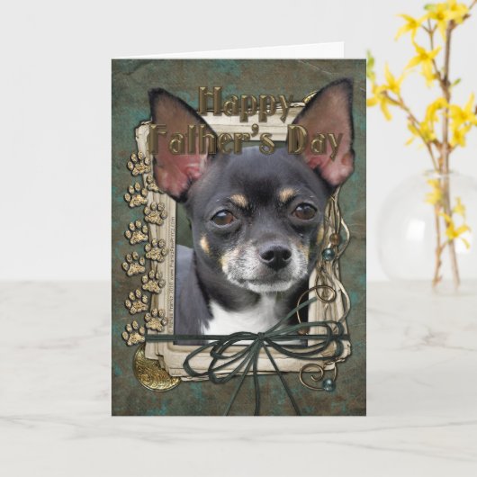 Vaderdag - Stone Paws - Chihuahua - Isabella Kaart (Gele Bloem)