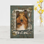 Vaderdag - Stone Paws - Collie - Natalie Kaart (Gele Bloem)