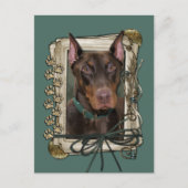 Vaderdag - Stone Paws - Doberman - Rood Briefkaart (Voorkant)