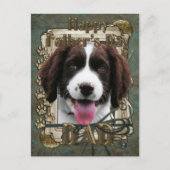 Vaderdag - Stone Paws - Engelse Springer Spaniel Briefkaart (Voorkant)