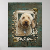 Vaderdag - Stone Paws - GoldenDoodle Poster (Voorkant)