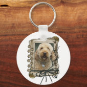 Vaderdag - Stone Paws - GoldenDoodle Sleutelhanger (Voorkant)