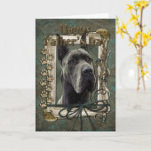 Vaderdag - Stone Paws - Grote Deen - Grijs Kaart (Gele Bloem)