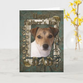 Vaderdag - Stone Paws - Jack Russell Kaart (Gele Bloem)