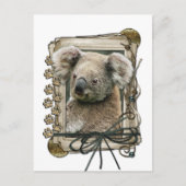 Vaderdag - Stone Paws - Koala Briefkaart (Voorkant)