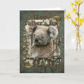 Vaderdag - Stone Paws - Koala Kaart (Gele Bloem)