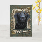 Vaderdag - Stone Paws - Labrador - Zwart - Gage Kaart (Gele Bloem)