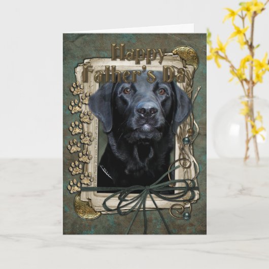 Vaderdag - Stone Paws - Labrador - Zwart - Gage Kaart (Gele Bloem)