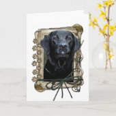 Vaderdag - Stone Paws - Labrador - Zwart Kaart (Gele Bloem)