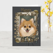 Vaderdag - Stone Paws - Pommerse Kaart (Gele Bloem)