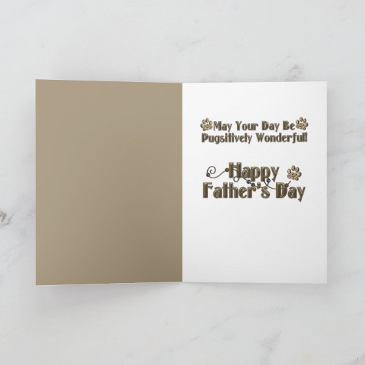 Vaderdag - Stone Paws - Pug Kaart (Binnen)