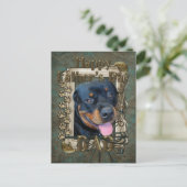 Vaderdag - Stone Paws - Rottweiler - Harley Briefkaart (Staand voorkant)