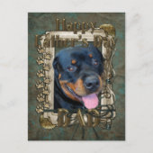Vaderdag - Stone Paws - Rottweiler - Harley Briefkaart (Voorkant)