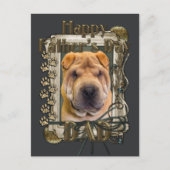 Vaderdag - Stone Paws - Shar Pei Briefkaart (Voorkant)