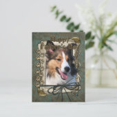 Vaderdag - Stone Paws - Sheltie Briefkaart (Staand voorkant)