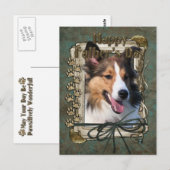 Vaderdag - Stone Paws - Sheltie Briefkaart (Voorkant / Achterkant)