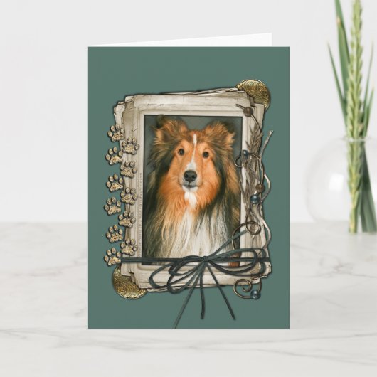 Vaderdag - Stone Paws - Sheltie Kaart (Voorkant)