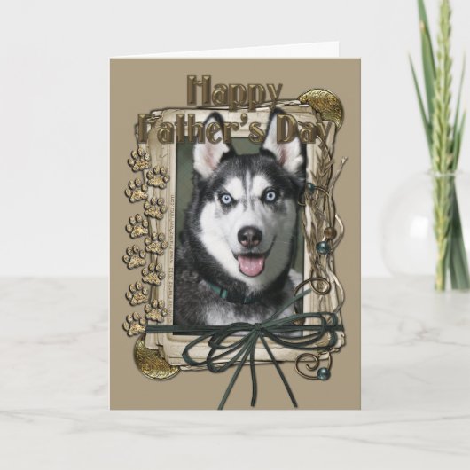 Vaderdag - Stone Paws - Siberische Husky Kaart (Voorkant)