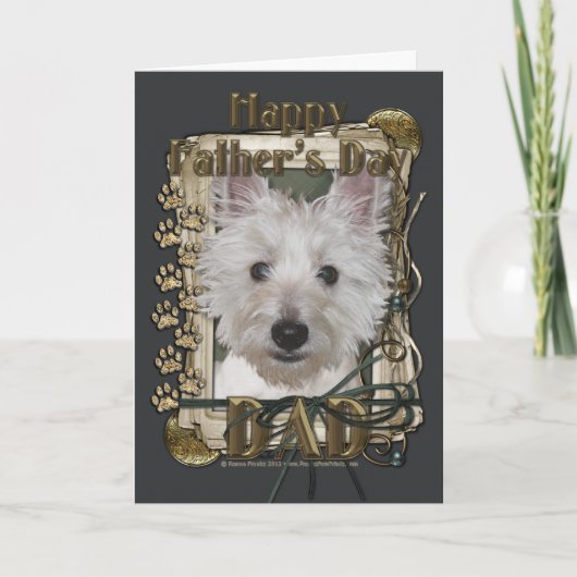 Vaderdag - Stone Paws - West Highland Terrier Kaart (Voorkant)