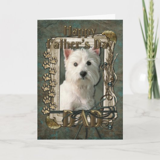 Vaderdag - Stone Paws - West Highland Terrier Kaart (Voorkant)