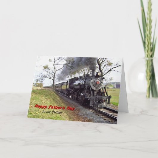 Vaderdag Stoomtrein voor Partner Kaart (Voorkant)