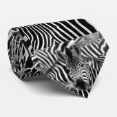 vaderdag Striped Zebra Pattern Stropdas (Opgerold)