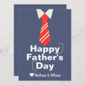 vaderdag, stropdas shirt werk, eenvoudig modern feestdagenkaart (Voorkant / Achterkant)