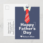 vaderdag, stropdas shirt werk, eenvoudig modern feestdagenkaart (Voorkant / Achterkant)