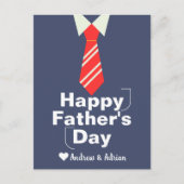 vaderdag, stropdas shirt werk, eenvoudig modern feestdagenkaart (Voorkant)