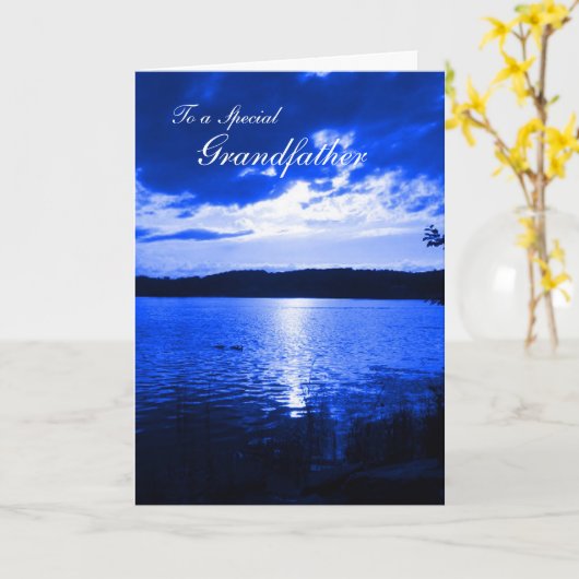 Vaderdag Sunset Sky Blue - voor grootvader Kaart (Gele Bloem)