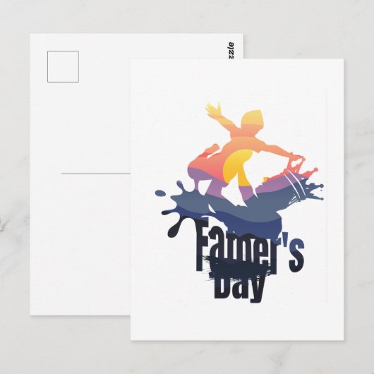 Vaderdag - Sunset Wave Ride Briefkaart (Voorkant / Achterkant)