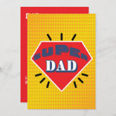 Vaderdag Super Dad Aangepast bericht Feestdagenkaart (Voorkant / Achterkant)