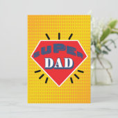 Vaderdag Super Dad Aangepast bericht Feestdagenkaart (Staand voorkant)