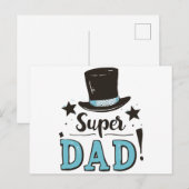 Vaderdag - Super Dad Celebration Briefkaart (Voorkant / Achterkant)