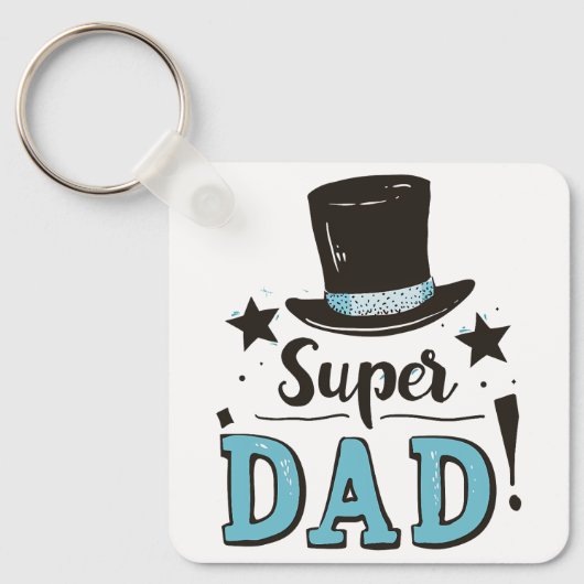 Vaderdag - Super Dad Celebration Sleutelhanger (Voorkant)