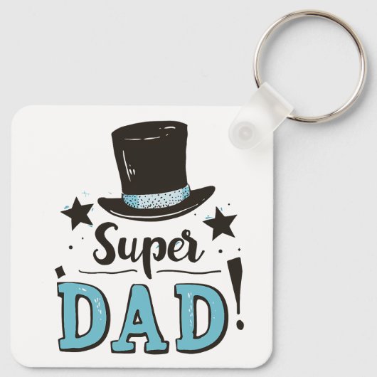 Vaderdag - Super Dad Celebration Sleutelhanger (Achterkant)